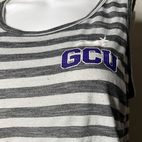 Venley Horizontal Striped GCU Cropped Tank Top Grey Size Small - Picture 3 of 4